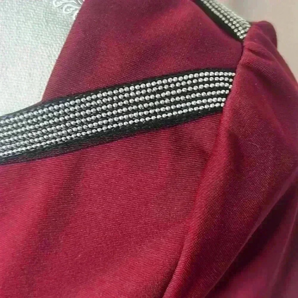 Cranberry Body Con Style Business Casual Dress with Pockets Size Large - Picture 4 of 6